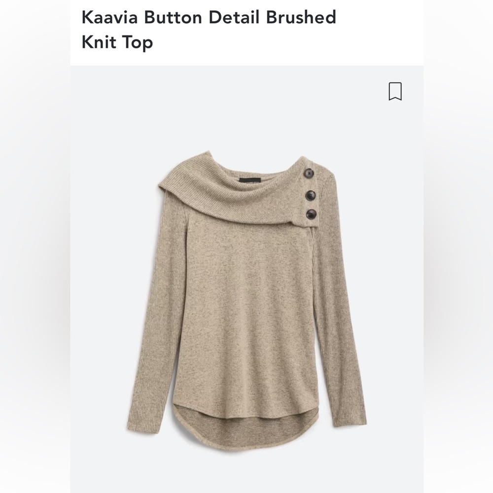 Kaavia Button Detail Brushed Knit Top